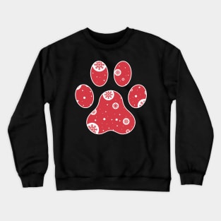 Paw print with snowflakes Crewneck Sweatshirt